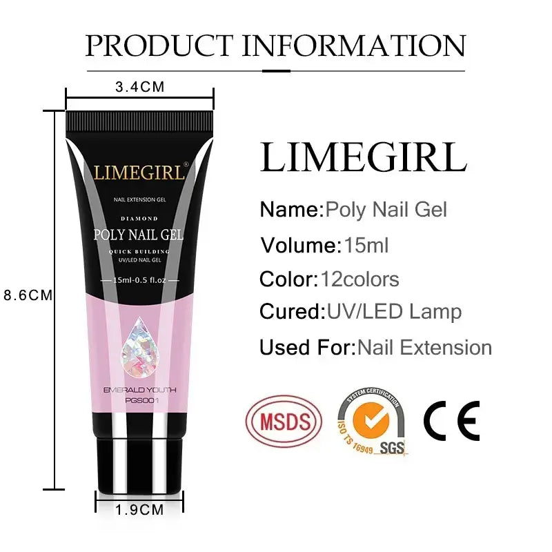 Poly Gel Nail Extension Kit - 12 Colours - Limited Quantity - NailSala