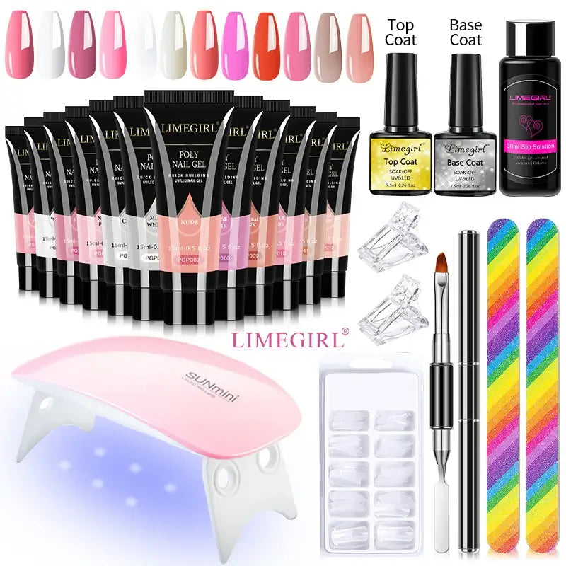 Poly Gel Nail Extension Kit - 12 Colours - Limited Quantity - NailSala